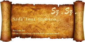 Szélesi Szabina névjegykártya