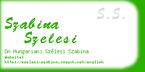 szabina szelesi business card