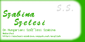 szabina szelesi business card